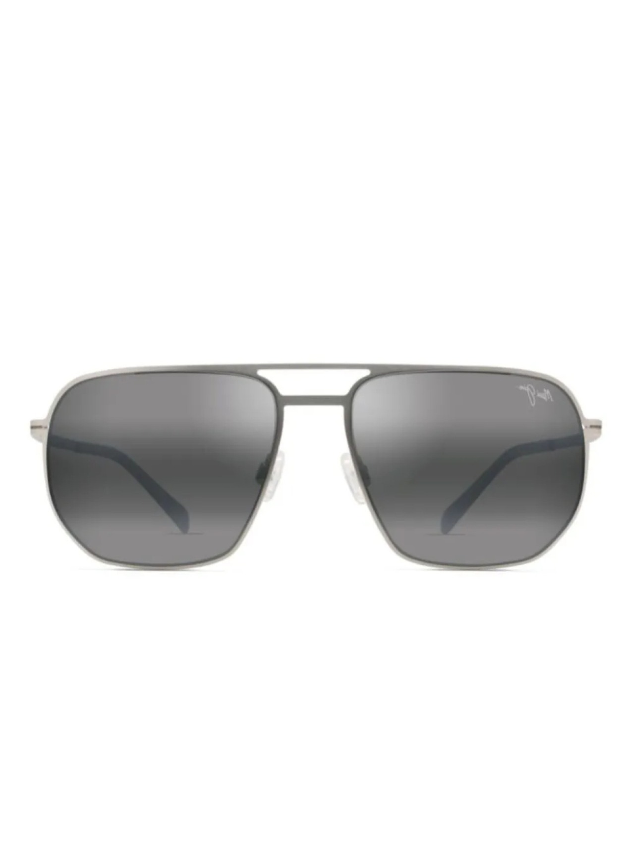 

Солнцезащитные очки Sharks Cove в геометрической оправе Maui Jim, серебряный