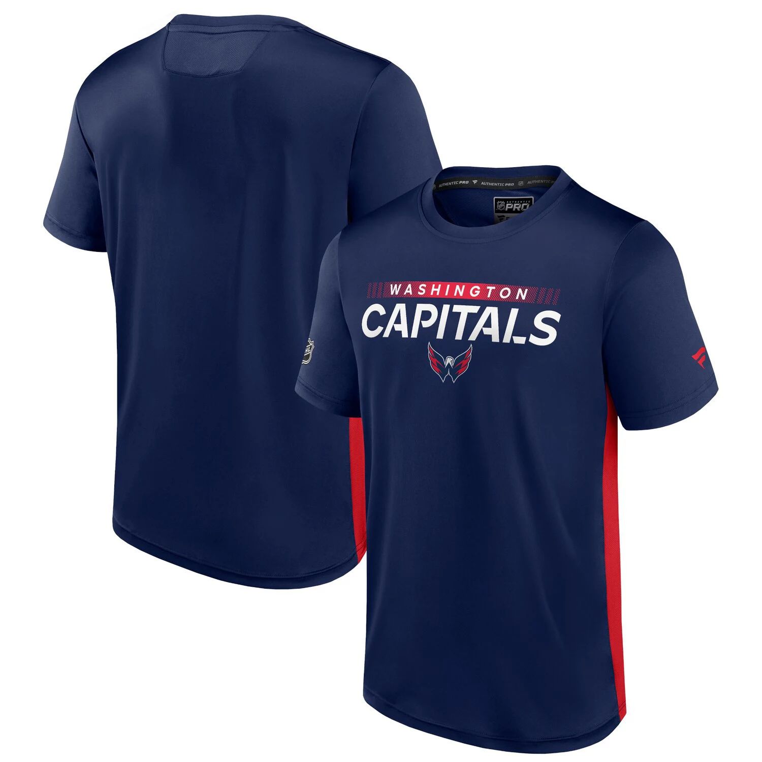 

Мужская темно-красная футболка с логотипом Washington Capitals Authentic Pro Rink Tech Fanatics, Красный, Мужская темно-красная футболка с логотипом Washington Capitals Authentic Pro Rink Tech Fanatics