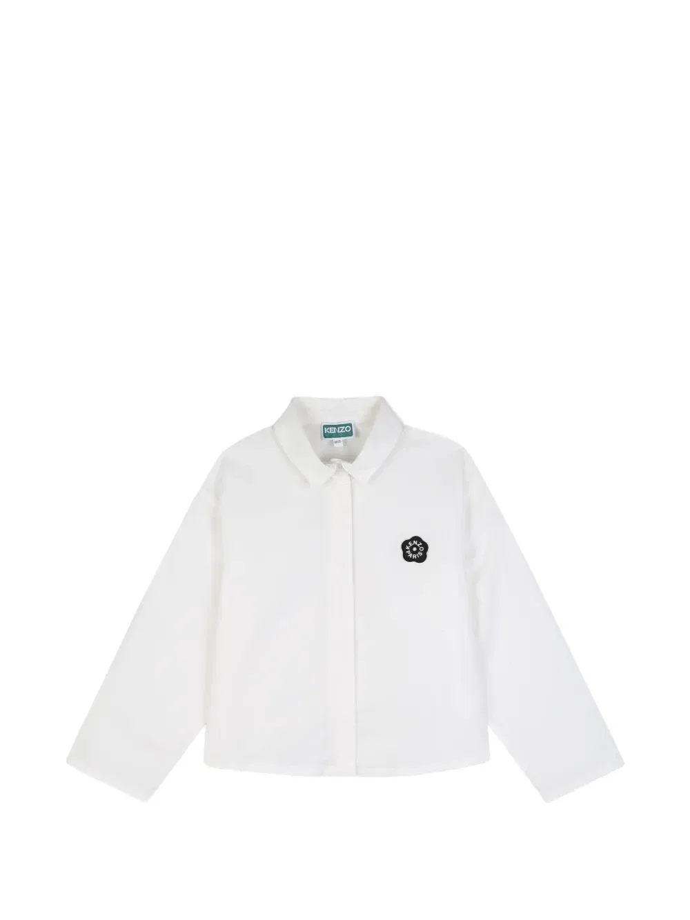 Рубашка с логотипом Boke Flower от Kenzo Kids, белый