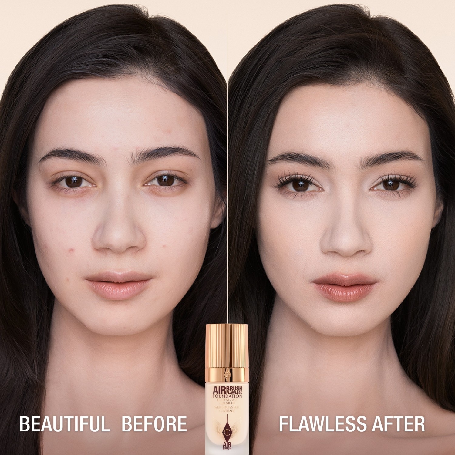 Тональный крем для лица airbrush flawless Charlotte Tilbury, 1 - cool, объем 30 мл — фото 2