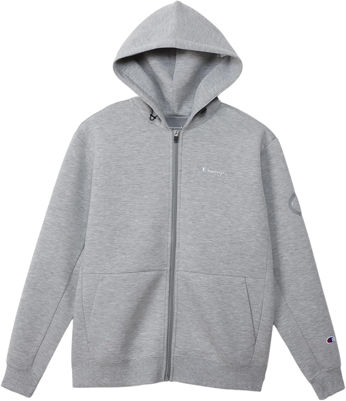 

Мужская спортивная толстовка с длинными рукавами Champion C3-YS101L WRAP-AIR, эластичная, термоизолирующая, с логотипом и застежкой-молнией, серый