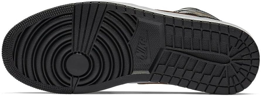 Кроссовки мужские NIKE Air Jordan 1 Mid SE с лаковой отделкой, белый/черный — фото 2