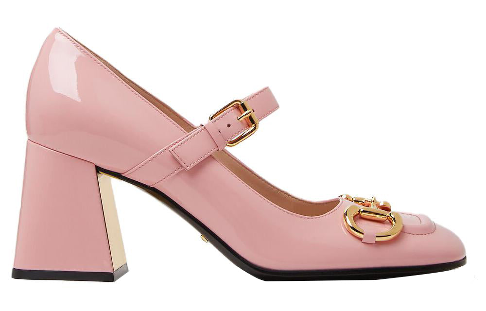Кроссовки (WMNS) Gucci Mid-heel Pump With Horsebit 'Rose' — фото 2