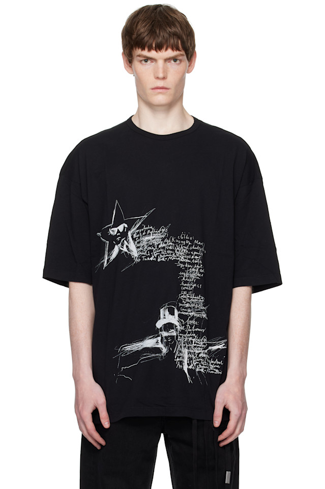 

Футболка Dieter Sketchbook High Comfort Ann Demeulemeester, черный