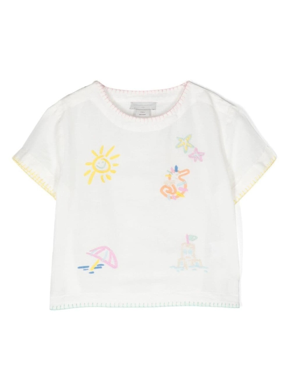

Stella McCartney Kids футболка с вышивкой, белый