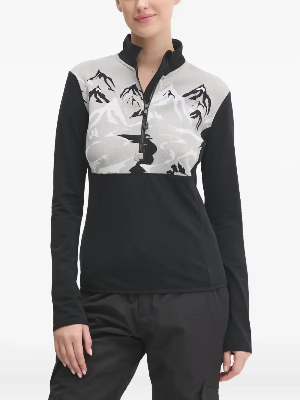 

Толстовка с жаккардовым узором Ea7 Emporio Armani, черный