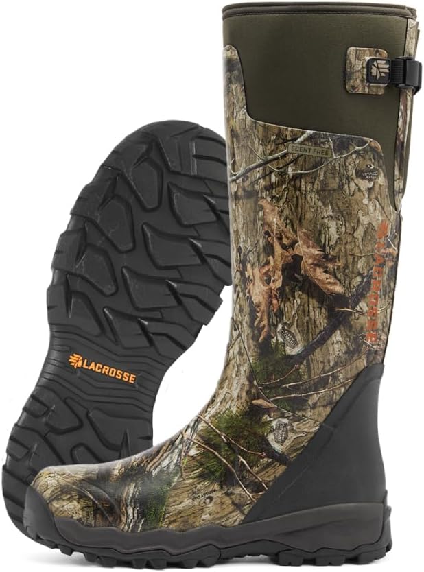

Мужские охотничьи и ботинки LaCrosse Burly Rubber - водонепроницаемые резиновые, с пенным утеплителем, верхним ремешком, стелькой из ЭВА и противоскользящей подошвой, Mossy Oak Dna