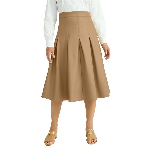 

Юбка миди плиссированная из искусственной кожи plus size Jessica London