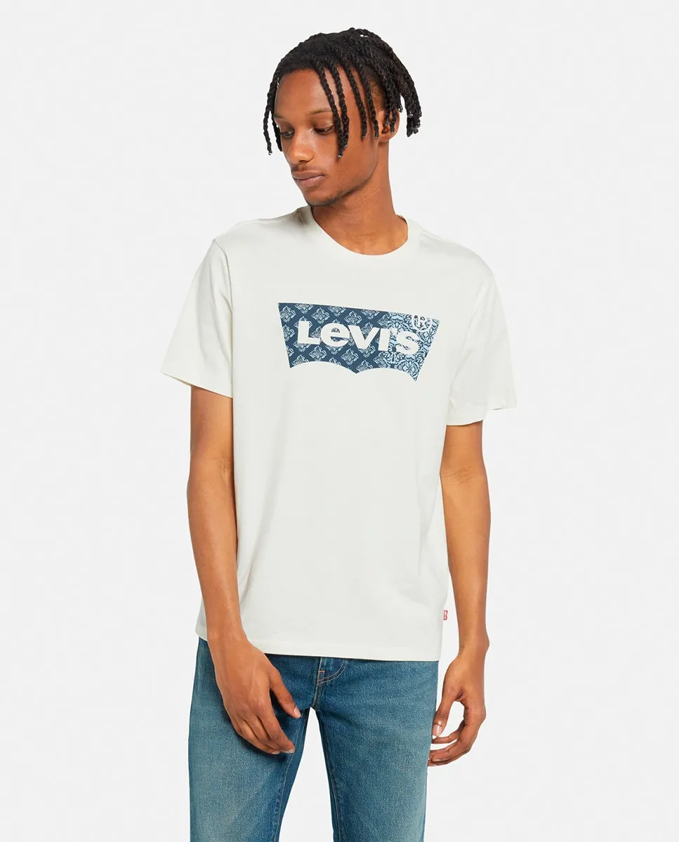 

Футболка мужская с короткими рукавами и круглым вырезом Levi's, белый
