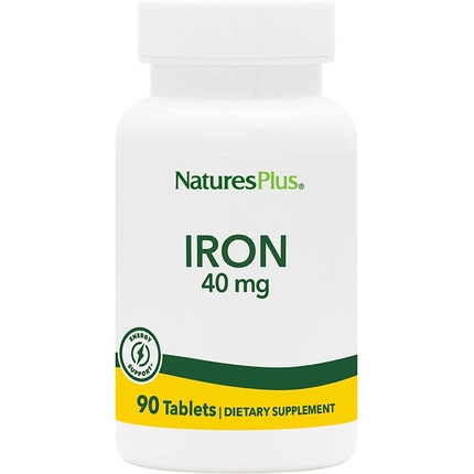 

Naturesplus Iron 40 мг высокоэффективная аминокислота хелатная добавка железа 90 вегетарианских таблеток, Nature'S Plus