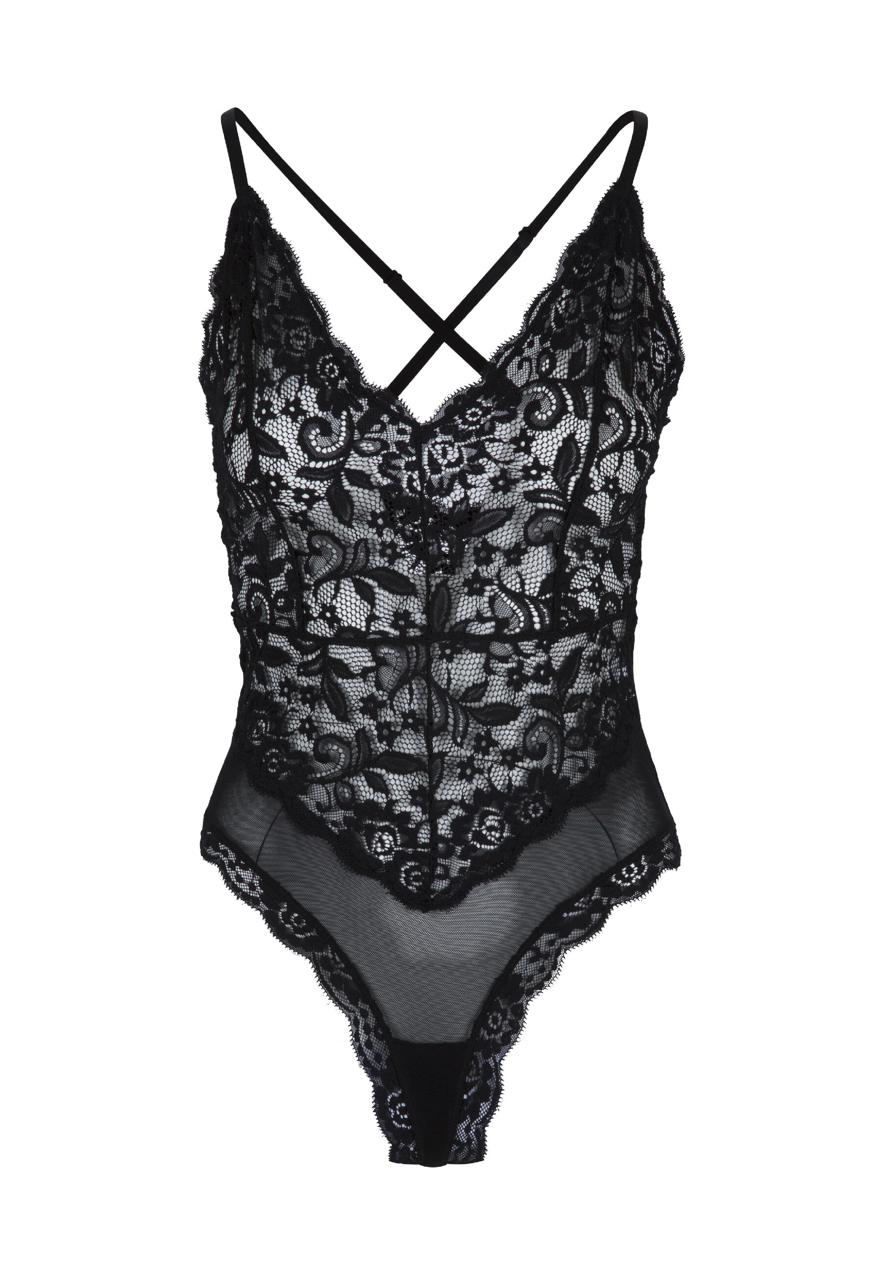 

Боди Linga Dore lace + mesh, черный