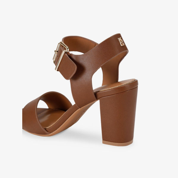 Сандалии на каблуке Kg Kurt Geiger Sutton из искусственной кожи, коричневый — фото 4