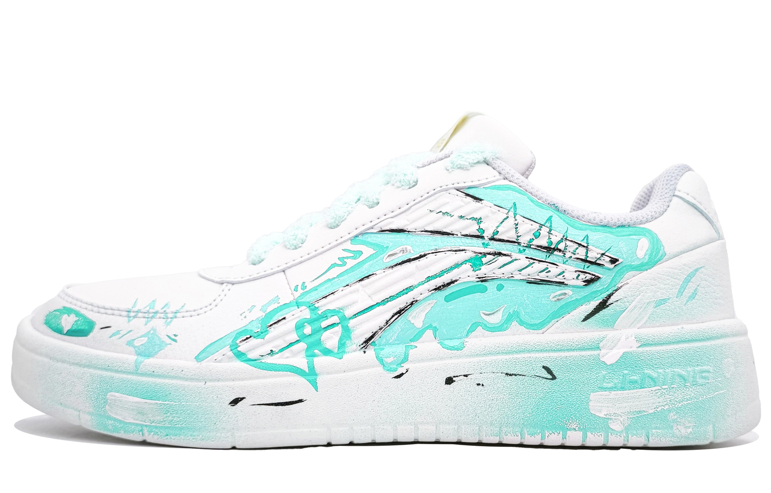 

LINING Лининг нескользящие, износостойкие, легкие низкие скейтерские кроссовки мужские бело-зеленые, цвет White Green