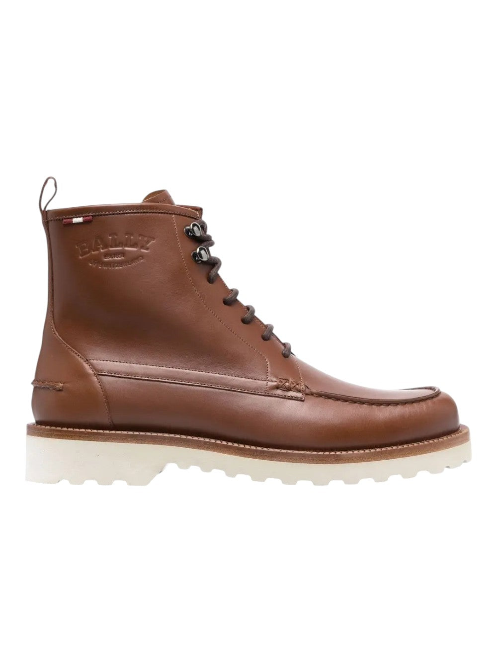 

Bally Nokor 6239794 Мужские коричневые кожаные ботинки Moc Toe