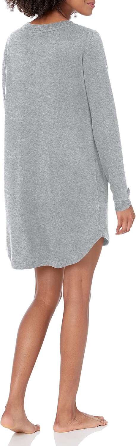 Женская пижама-рубашка с длинными рукавами и принтом от Tommy Hilfiger, Heather Grey — фото 2