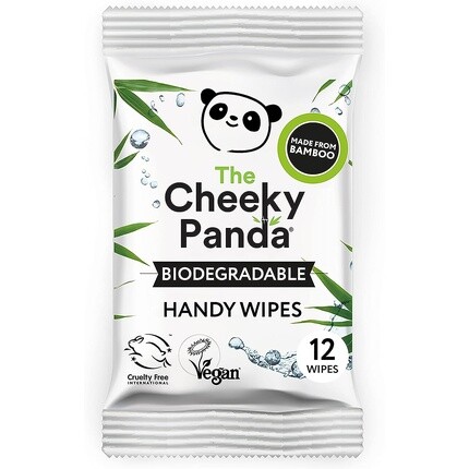 

Белые салфетки The Cheeky Panda Handy без запаха, 12 шт.