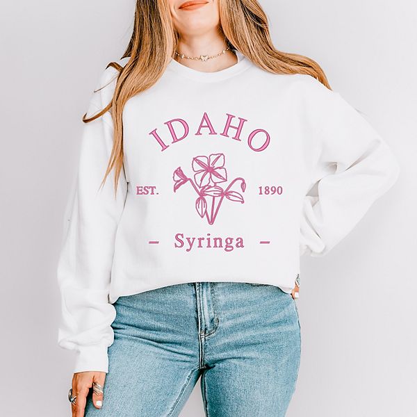 

Футболка Idaho Syringa с вышивкой, 2XL, белая Simply Sage Market, White