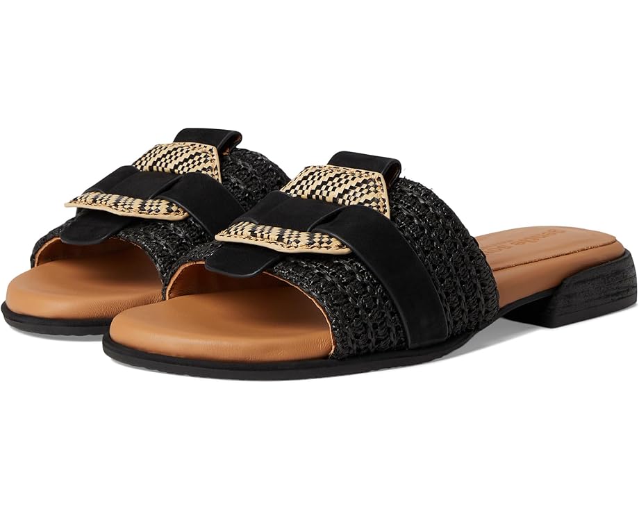 Сандалии Gentle Souls by Kenneth Cole Hudson, цвет Black Raffia