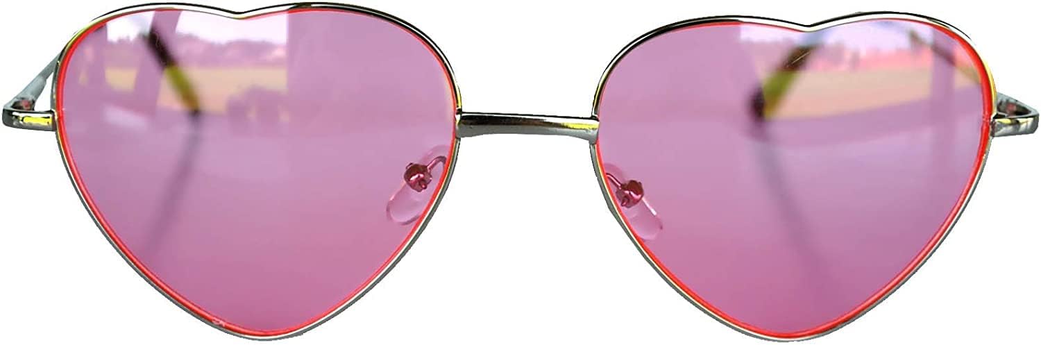 

Солнцезащитные очки OWL Heart для женщин, защита UV400, цветные линзы, металлическая оправа, авиаторские солнцезащитные очки в форме сердца, женские очки в форме сердца, Pink
