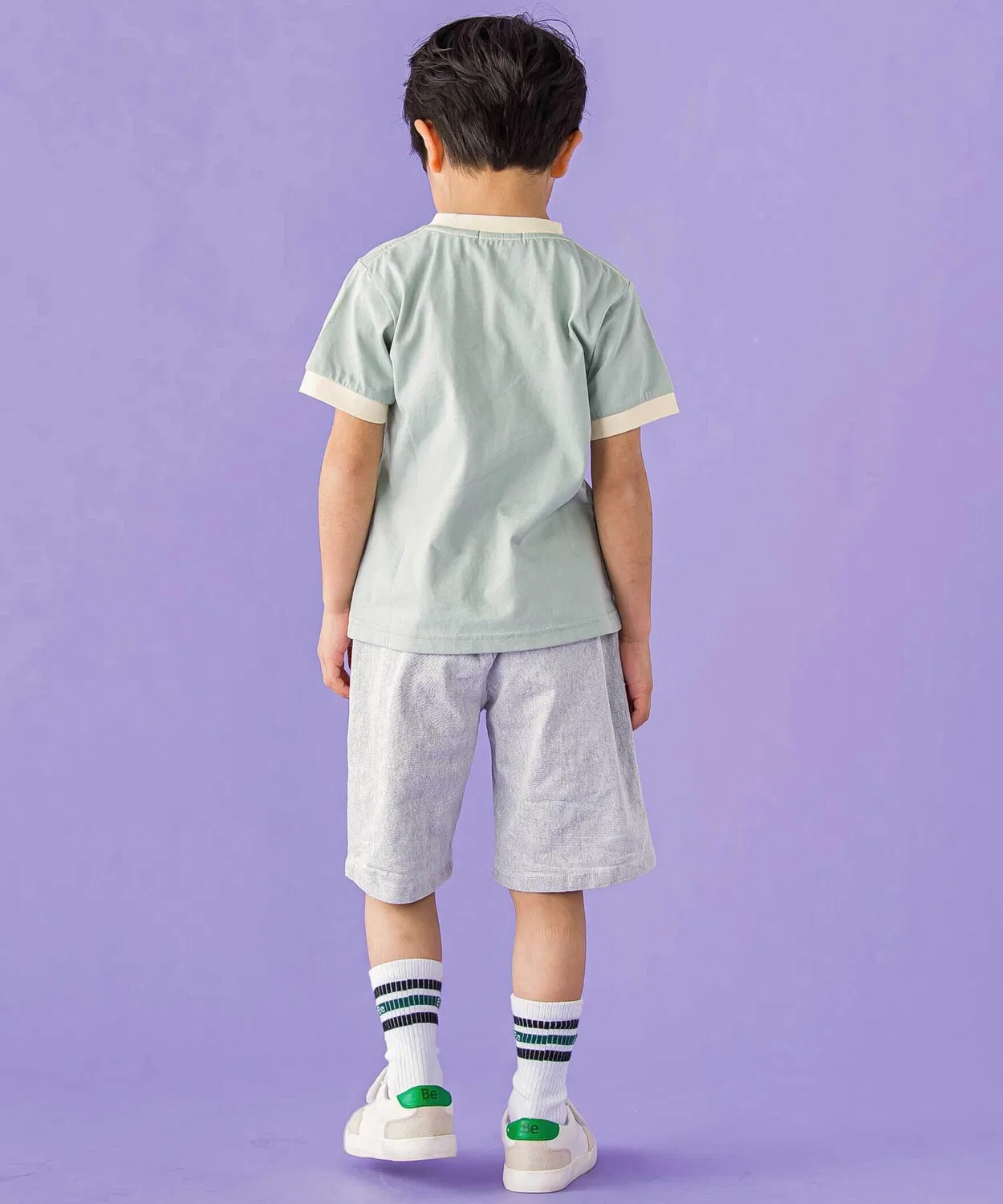 Детские джинсовые шорты с эффектом стрейч, BEBE Petits Pois Vert, цвет чёрный — фото 3