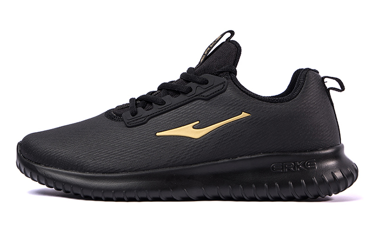 

Erke Мужские тренировочные кроссовки низкие черные с золотом, цвет Jet Black/King Gold