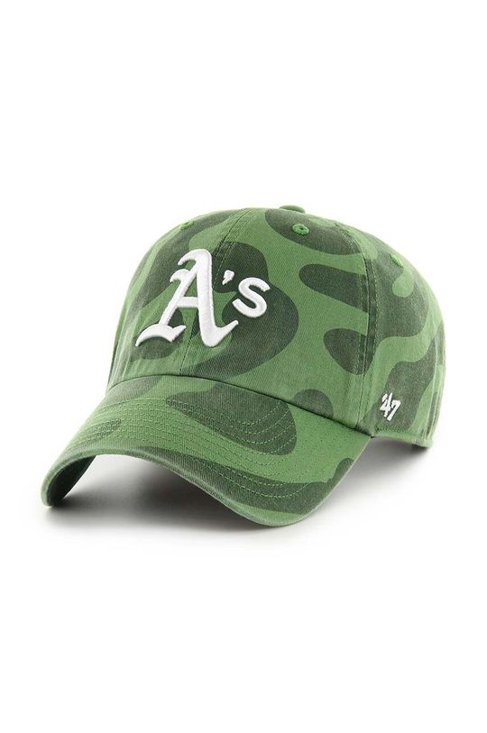 

Хлопковая бейсболка MLB Oakland Athletics 47 brand, зеленый