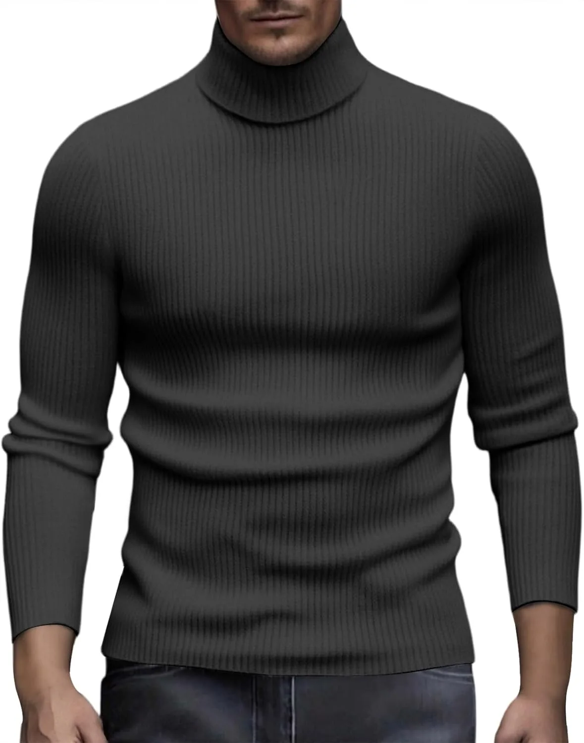 

Ymosrh Мужская водолазка с длинным рукавом, базовая термофутболка, S-2XL