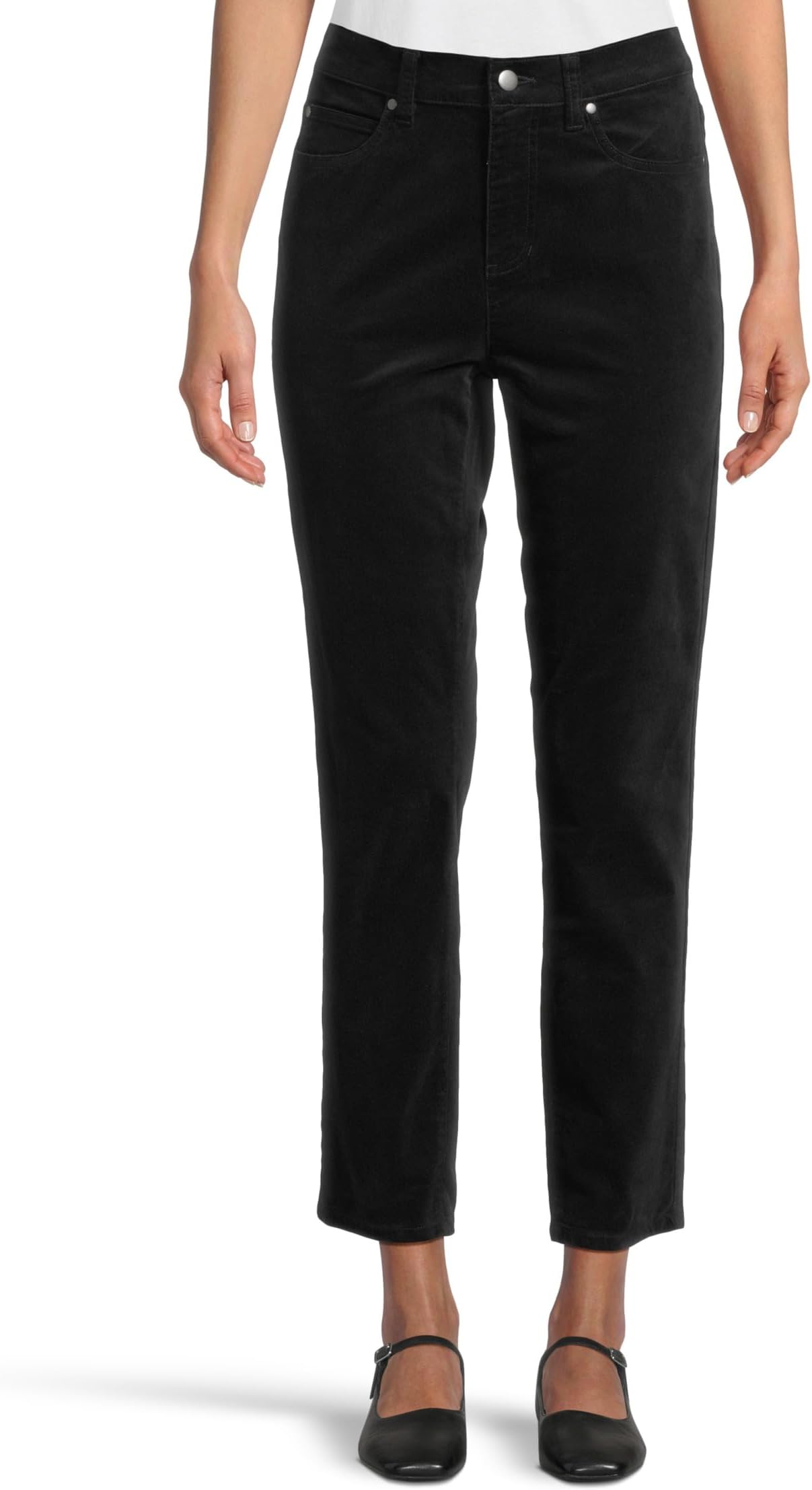 

Джинсы Eileen Fisher High Waisted Slim Ankle Jeans, черный