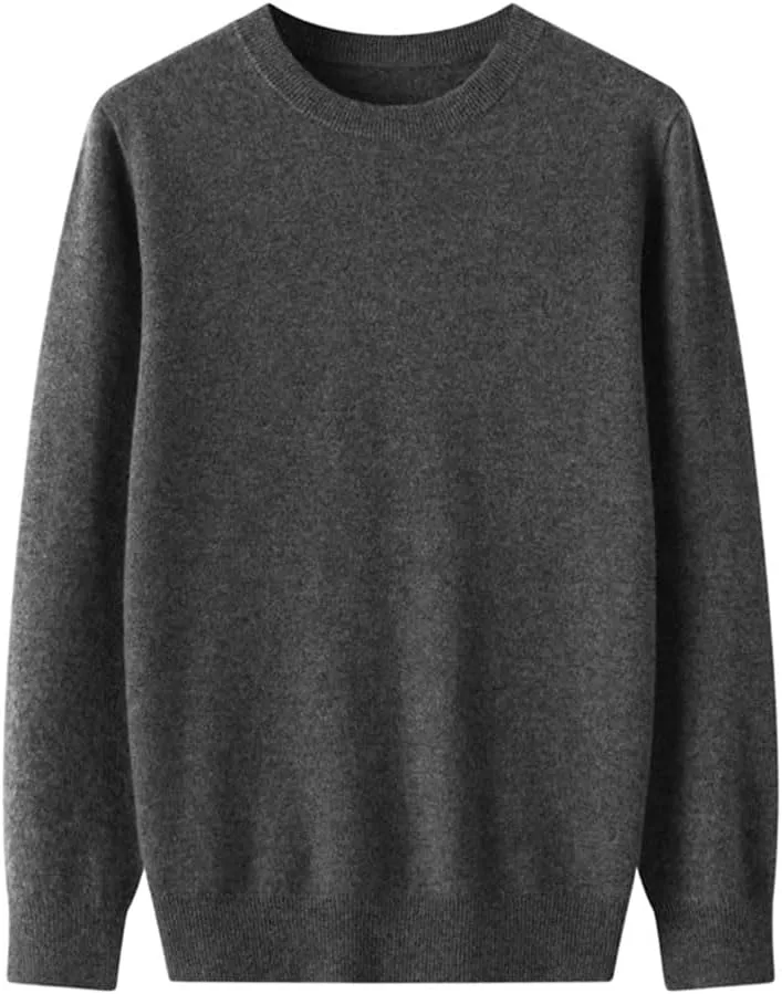 

Мужской свитер с круглым вырезом из мягкого кашемира