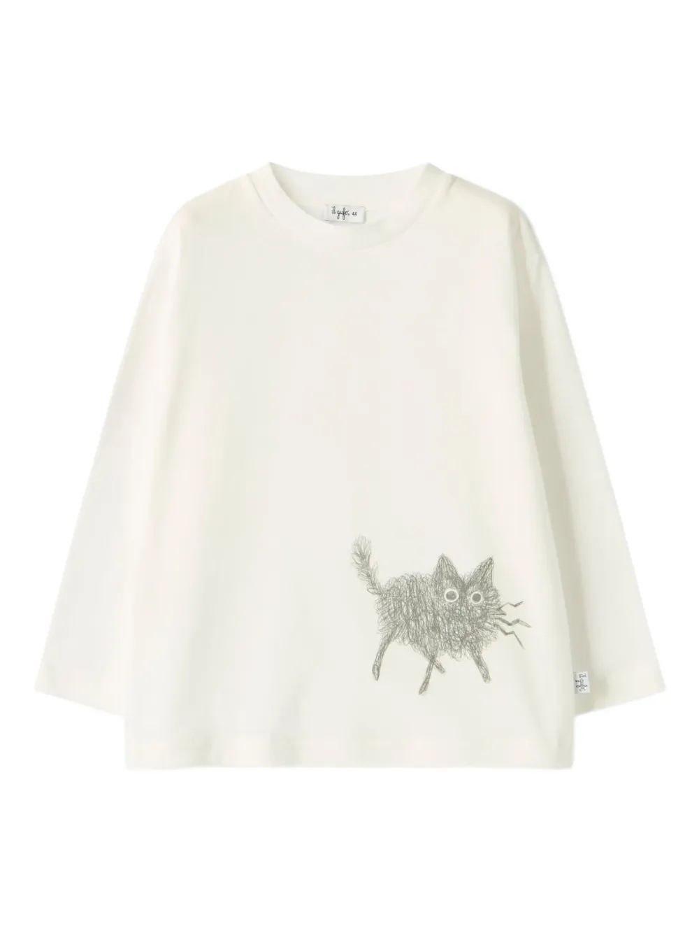 

Футболка с графичным принтом Il Gufo, белый