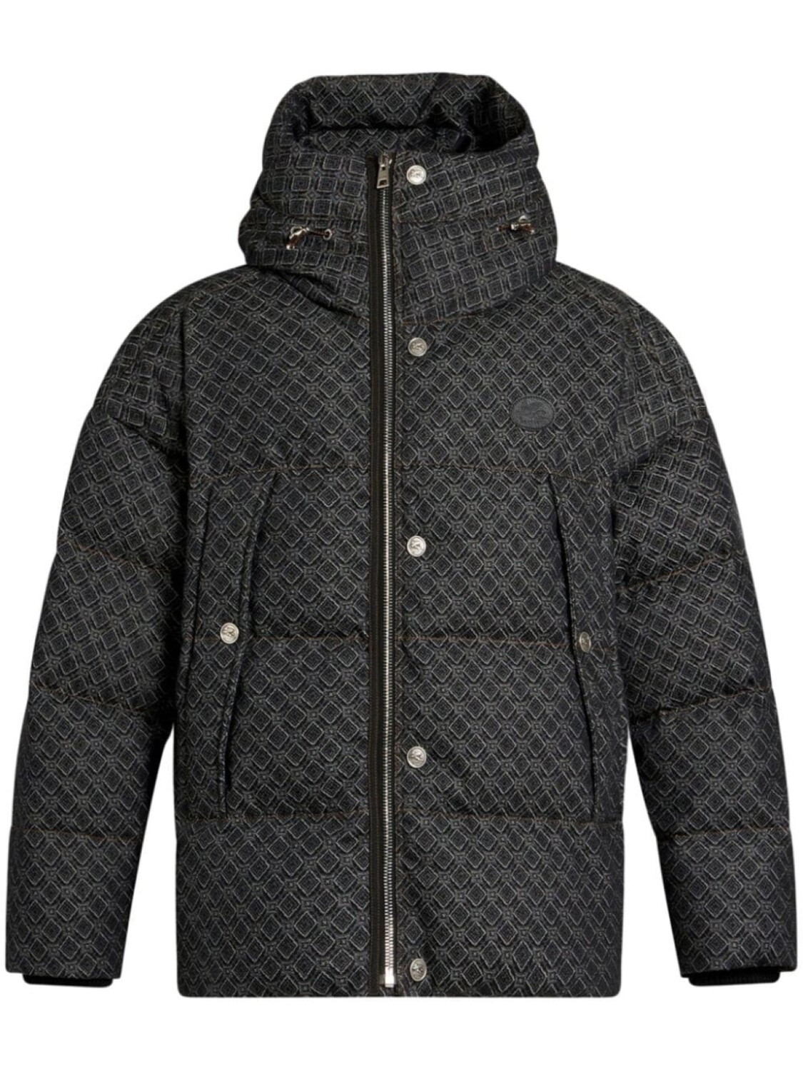 

ETRO жаккардовый пуховик, черный