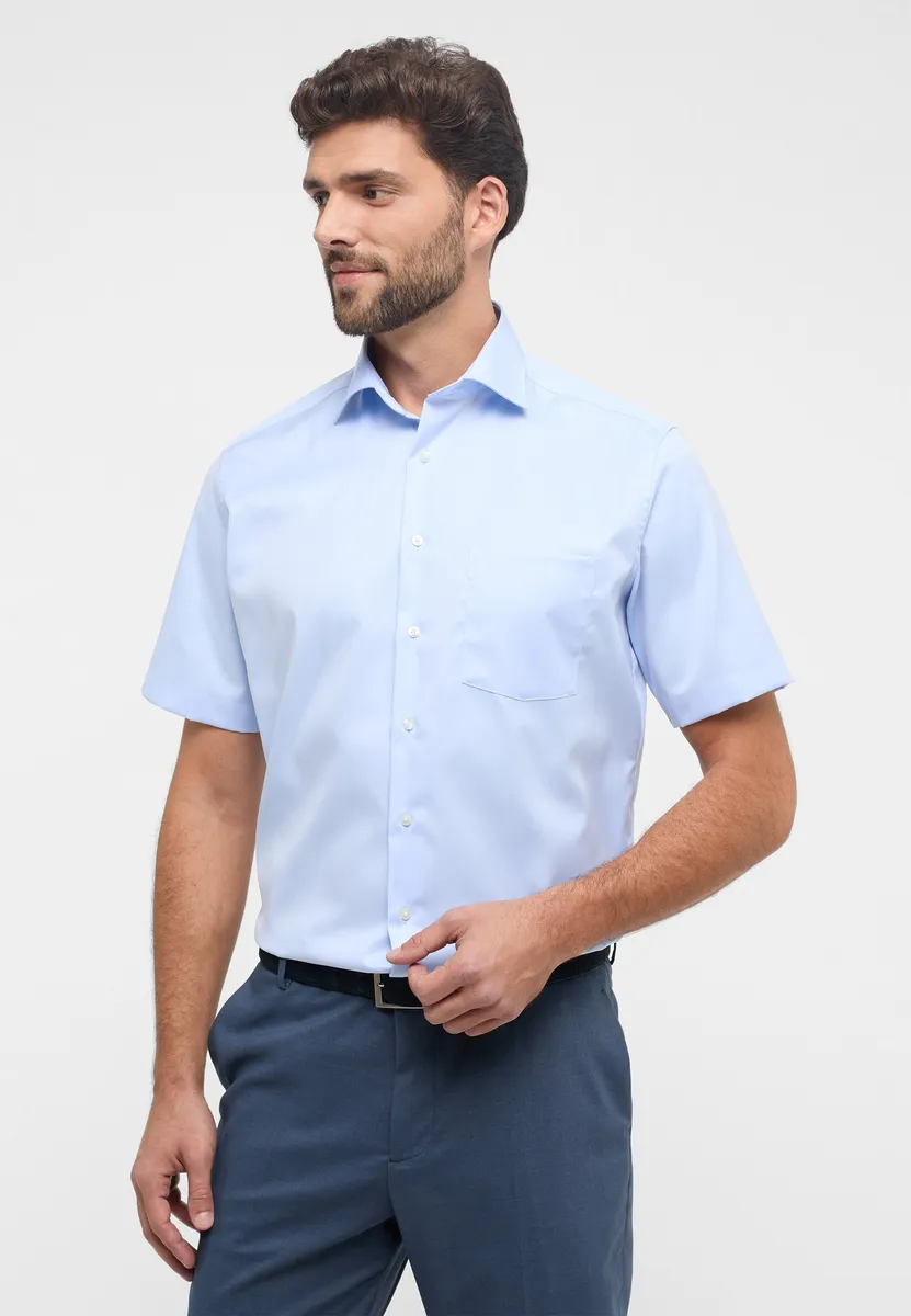

Рубашка Eterna с короткими рукавами "MODERN FIT", голубой