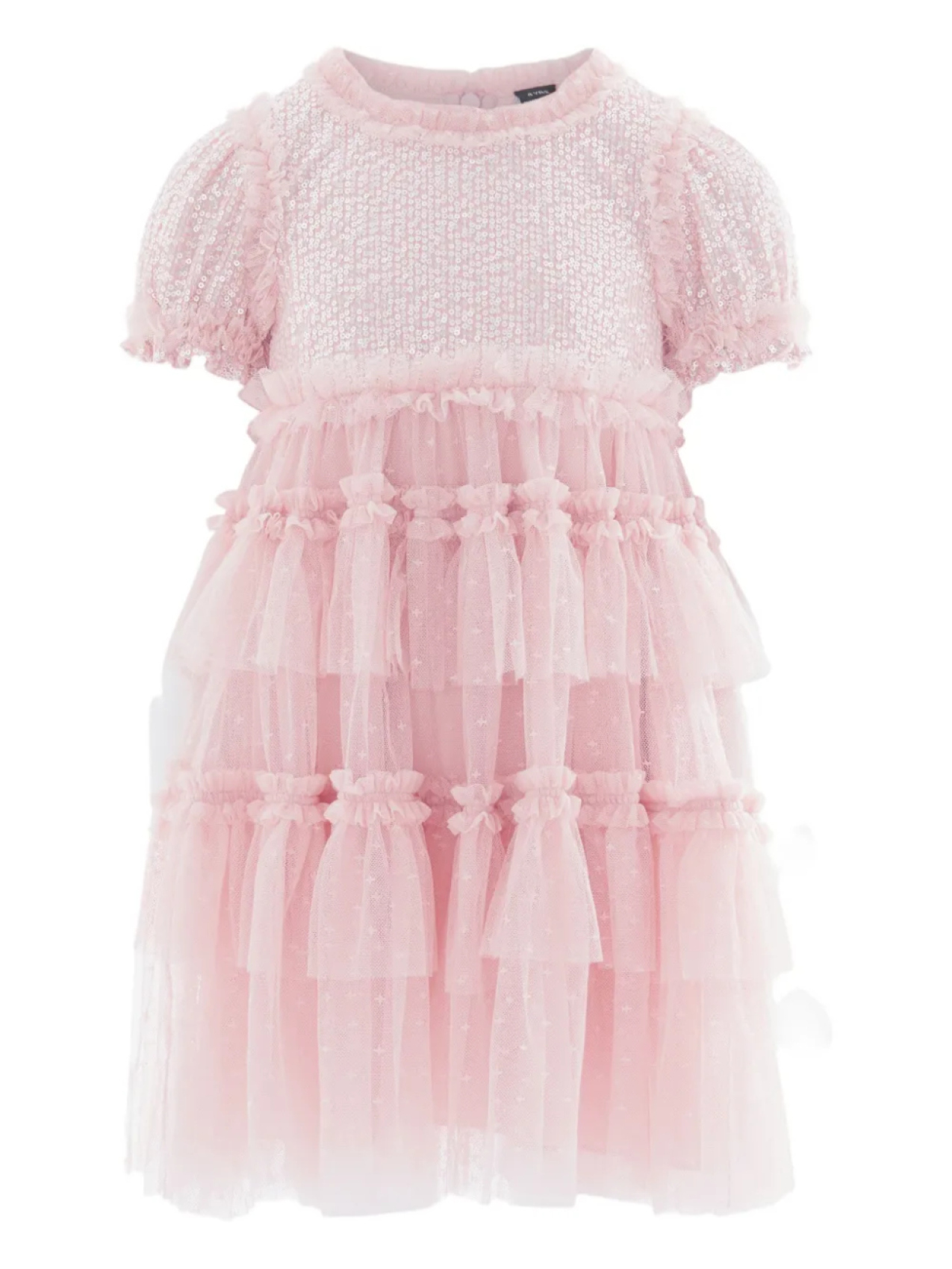 

Платье из тюля, расшитое пайетками NEEDLE & THREAD KIDS, розовый