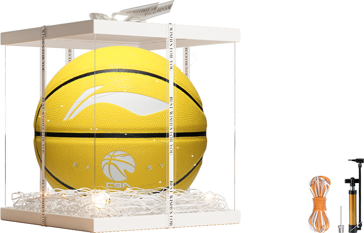 

LINING Баскетбольный мяч CBA Collection PU Basketball Yellow White Size 7 Ball Training Competition Unisex