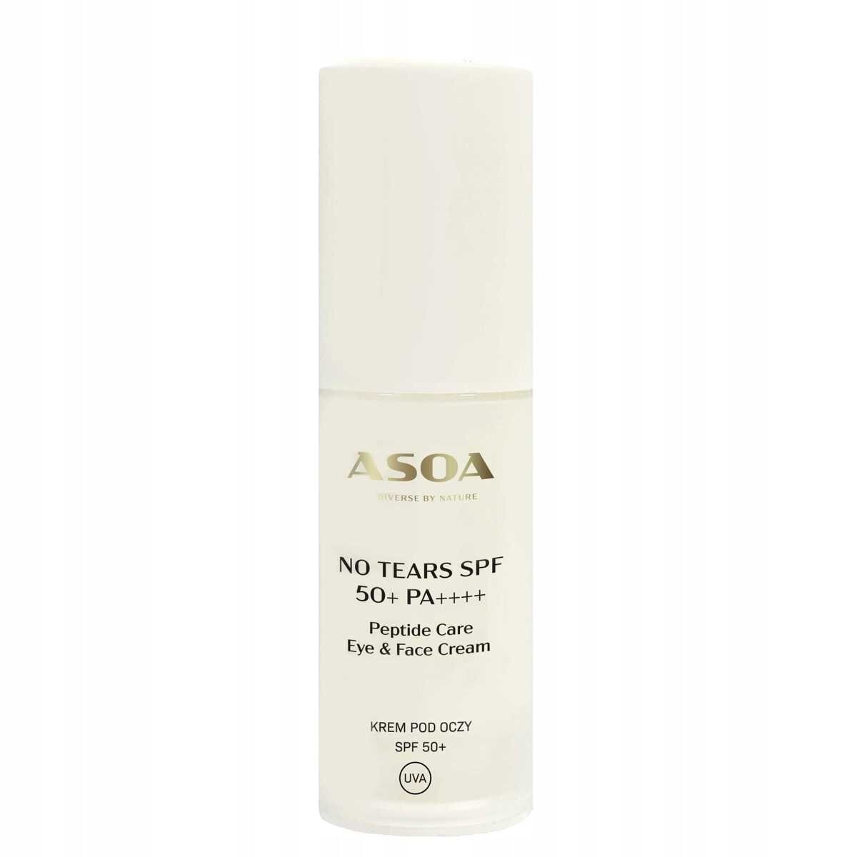

Asoa, Крем для глаз No Tears Spf 50+ Pa++++ Peptides, 30 мл