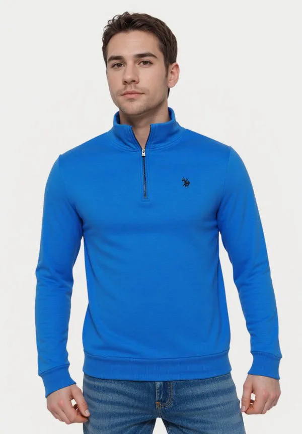 Толстовка с застежкой-молнией до середины груди U.S. Polo Assn., Blau