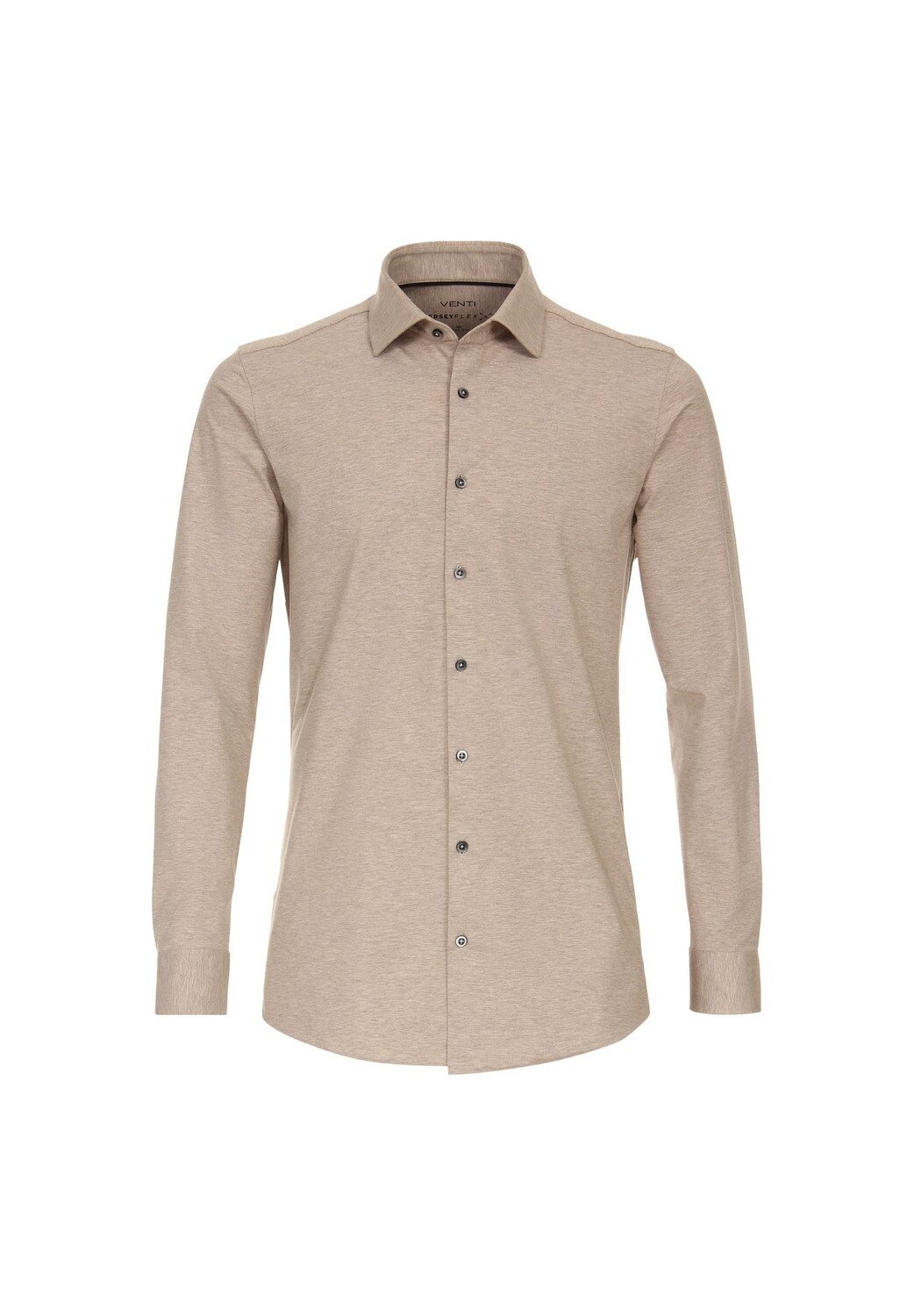 

Мужская деловая рубашка однотонного кроя Venti, бежевый