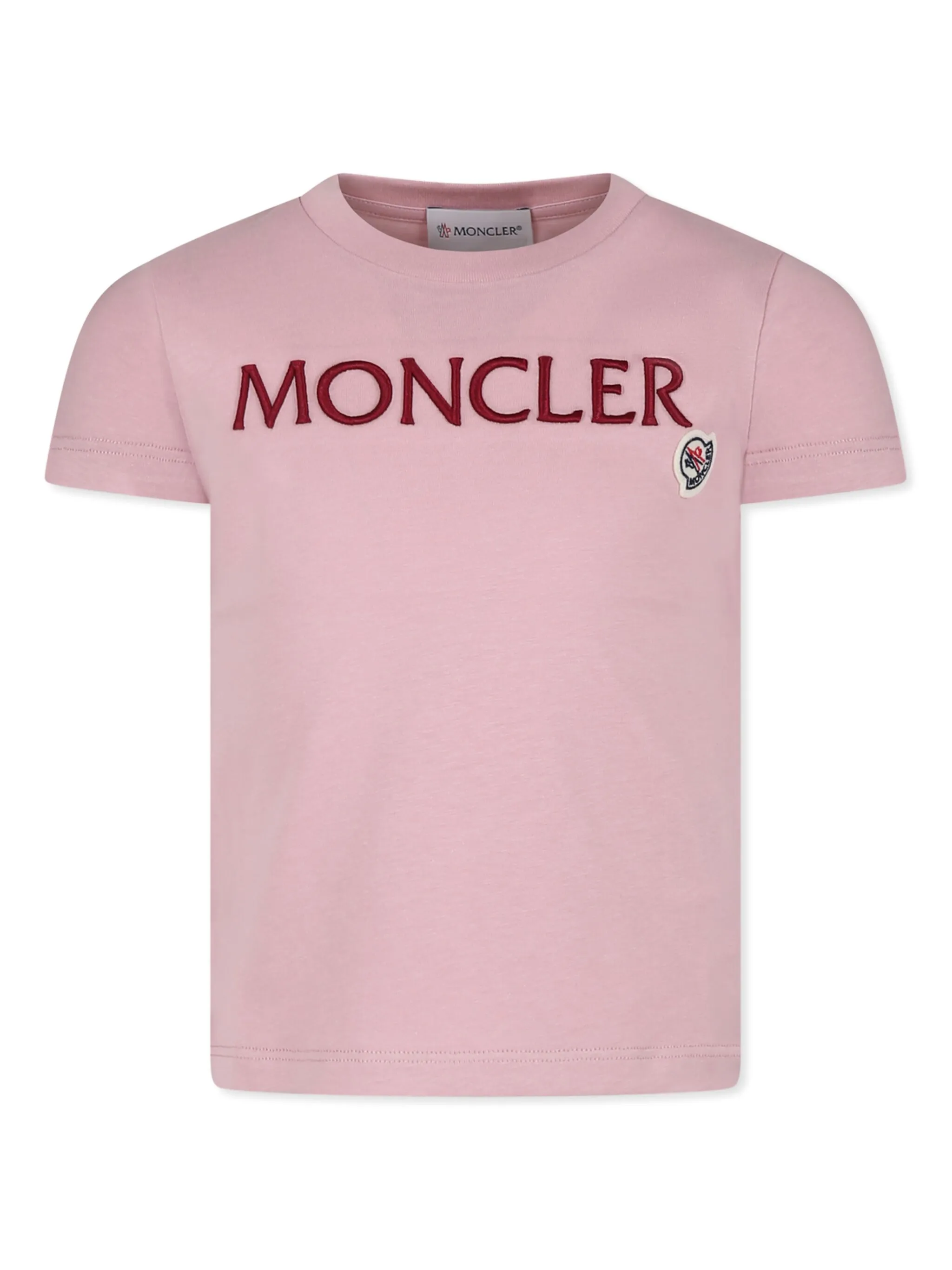 

Футболка с логотипом Moncler Enfant, розовый