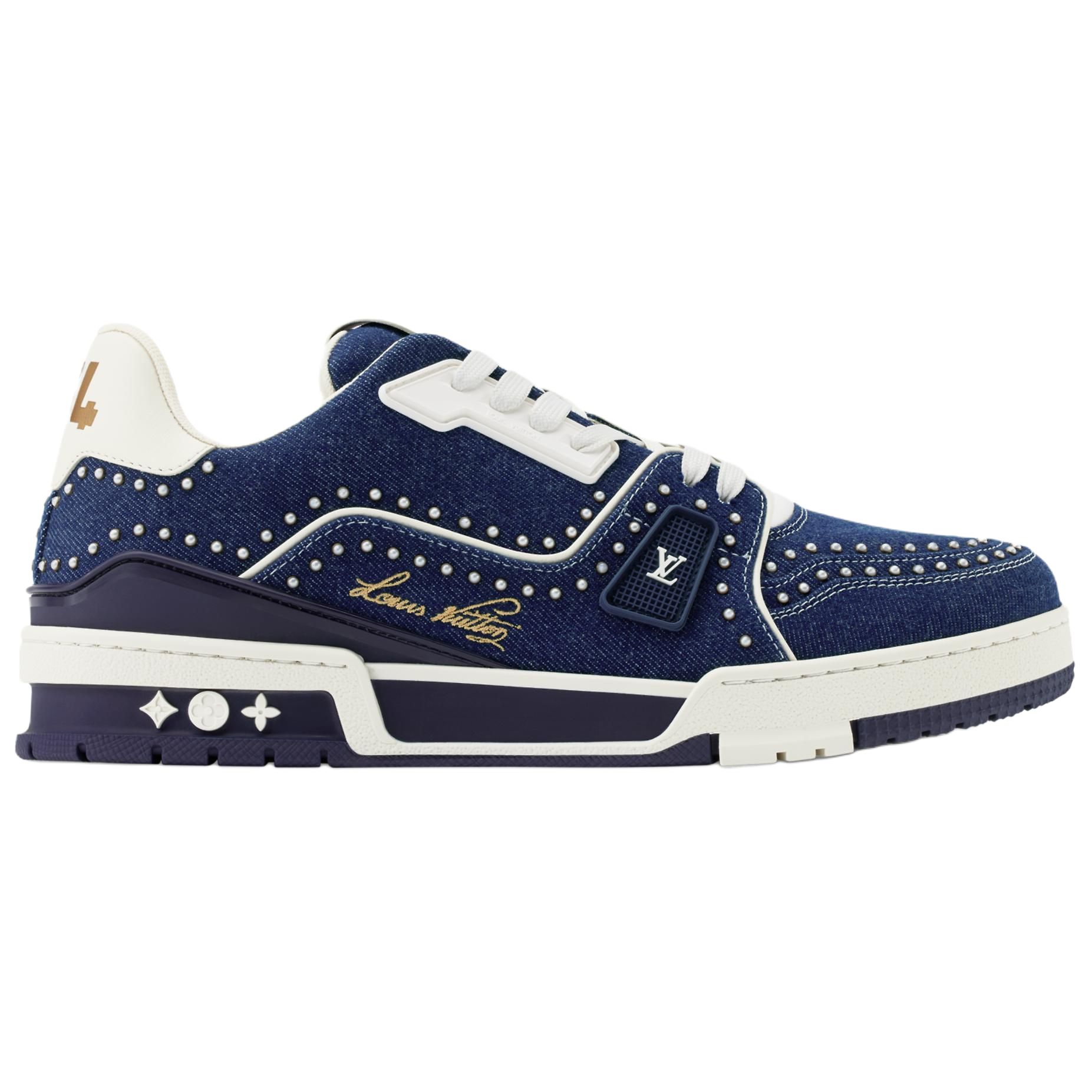 LOUIS VUITTON Низкие кроссовки для скейтбординга мужские синие Low Top — фото 3