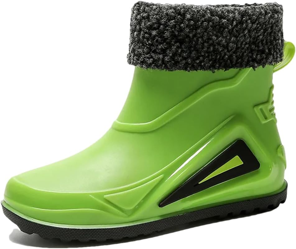 

Мужские рыбацкие ботинки Wjnvfioo для активного отдыха, нескользящие, легкие походные ботинки, дождевые сапоги Shaxi, прочные водонепроницаемые резиновые ботинки, 40 En8-fur