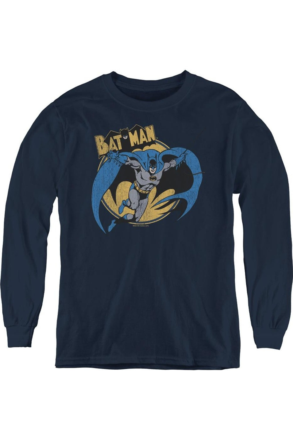 

Футболка с длинным рукавом для детей "Бэтмен в ночи" Gildan, темно-синий