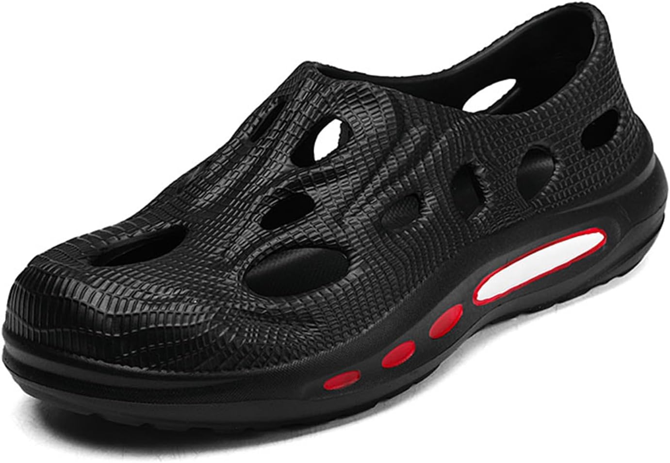 

Мужские кроссовки FLIOZY на шнуровке, с отверстиями для водных видов спорта, дышащие, легкие, для ходьбы, пляжные сандалии, черный