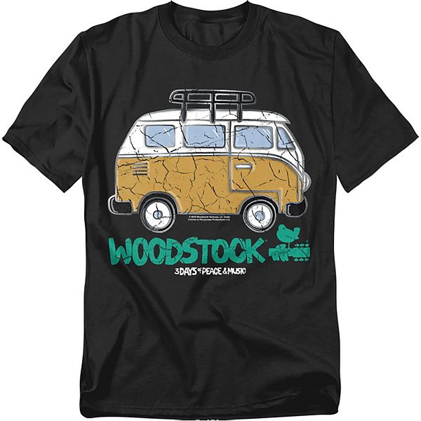 

Футболка с принтом Woodstock Van 3 Days of Peace & Music Big & Tall Licensed Character
