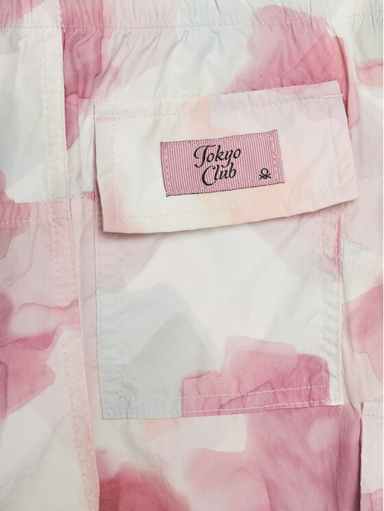 Брюки свободного покроя 4Q2RCF04K United Colors Of Benetton, розовый — фото 3