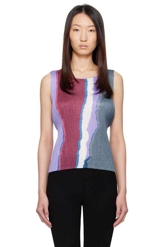 

Майка с зернистым принтом Pleats Please Issey Miyake, мультиколор