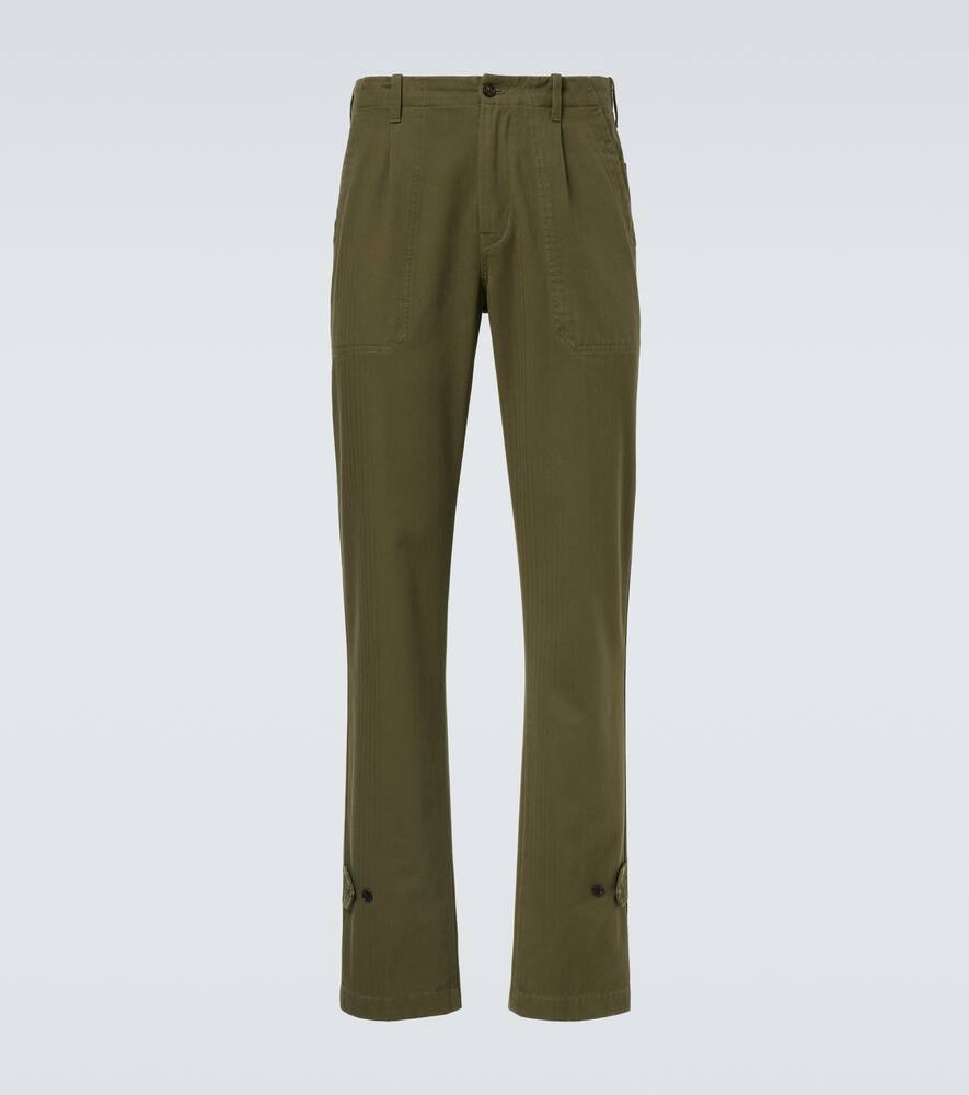 

Хлопковые прямые брюки Dunhill, Olive