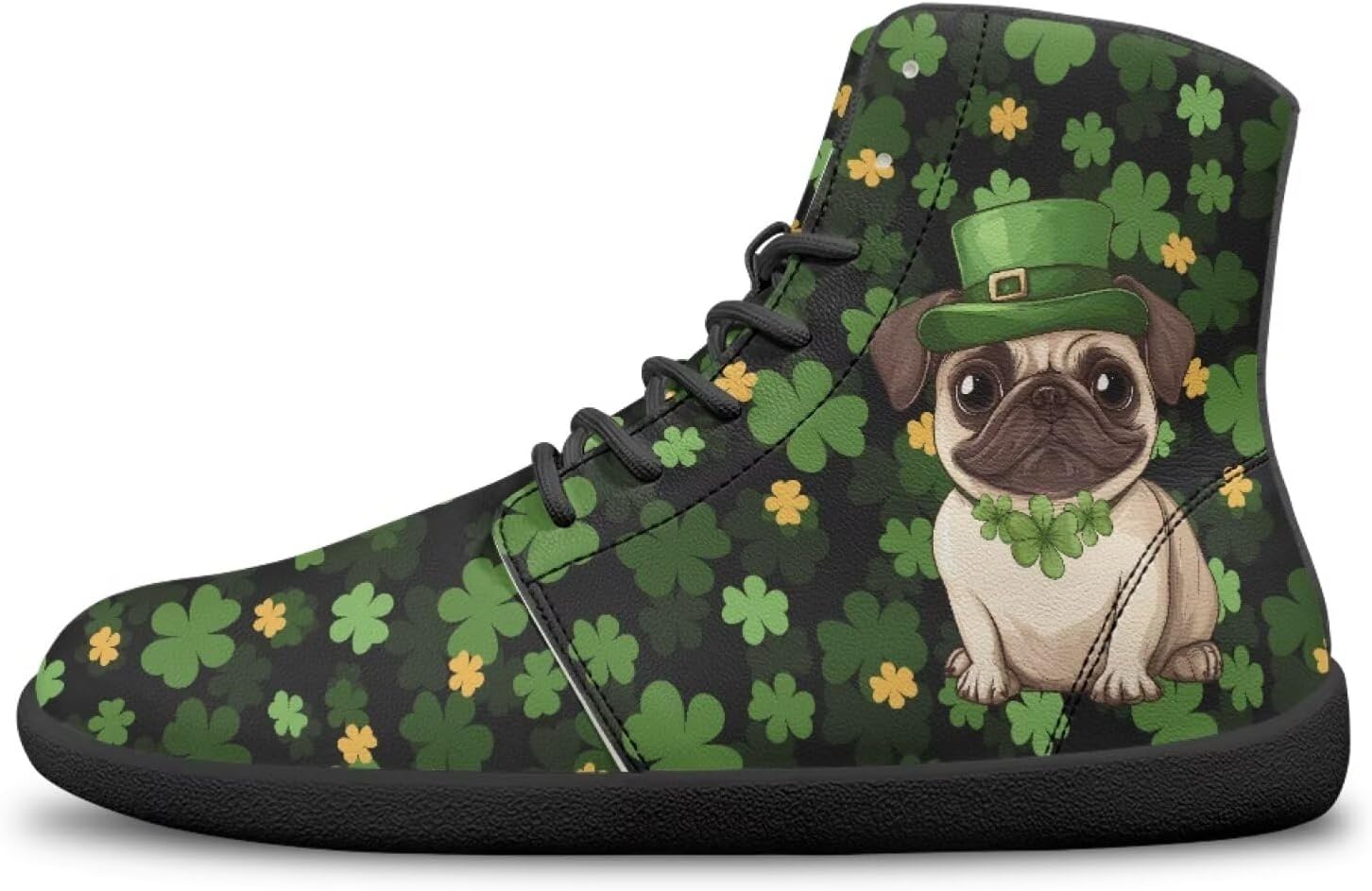 

Кроссовки ко Дню Святого Патрика для женщин и мужчин, высокие, минималистичные, спортивные тренажеры Bychecar, Pug