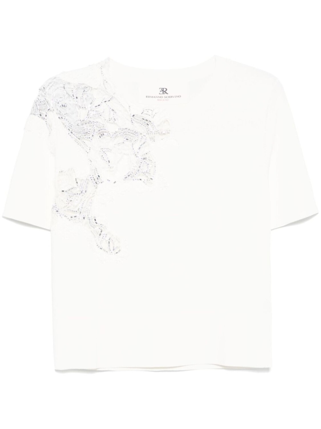 

Ermanno Scervino футболка с кристаллами, белый