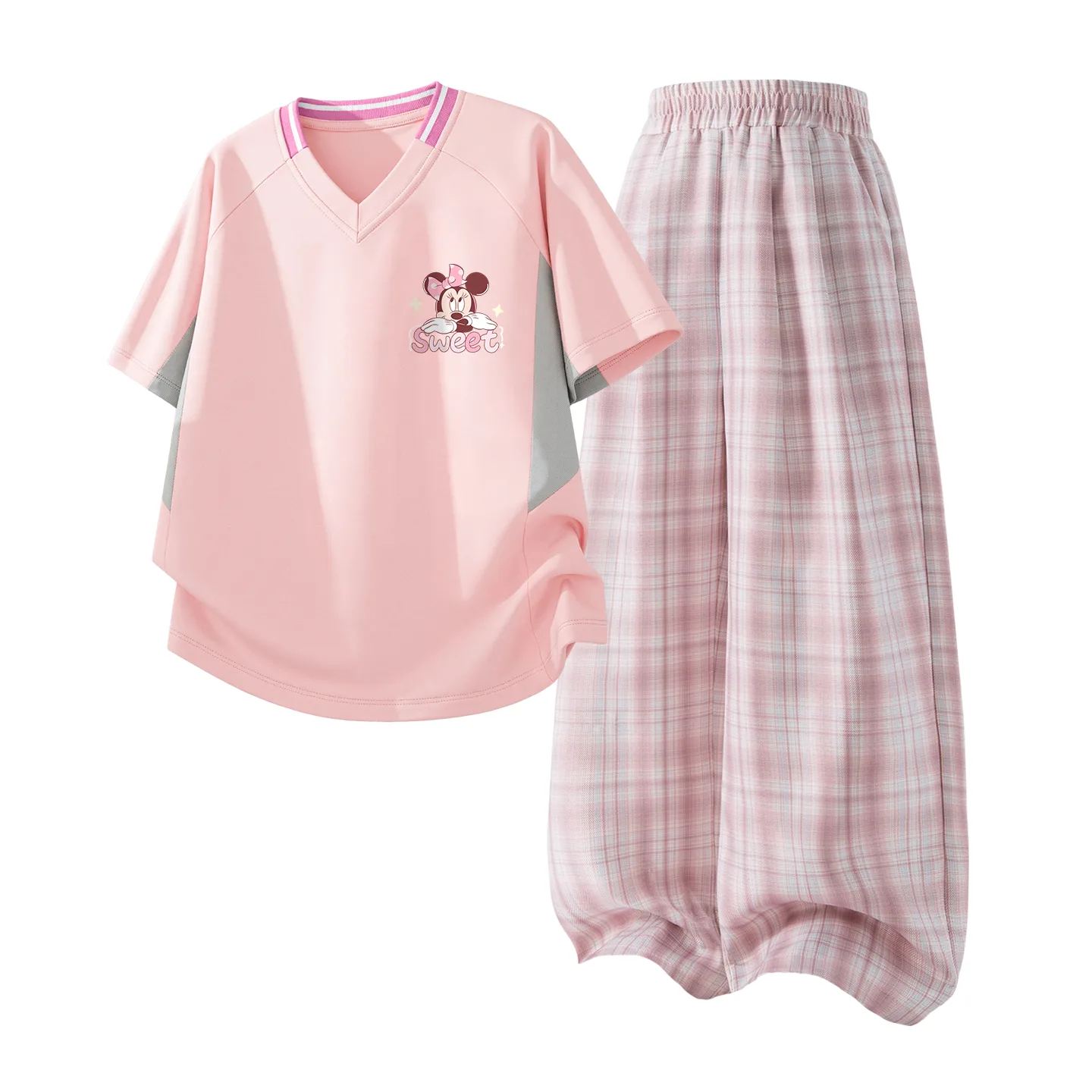 Детская спортивная одежда с V-образным вырезом Disney, Delorone K Pink+Pure Pink — фото 3