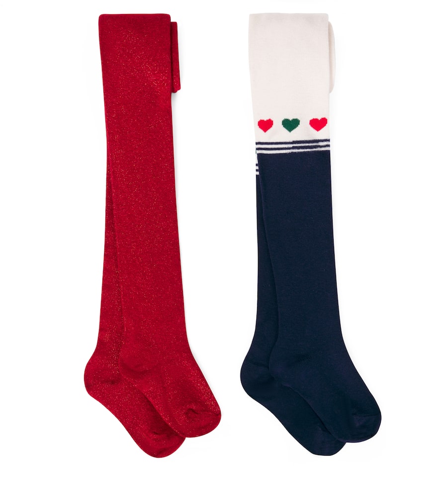 

Комплект колготок из хлопковой смеси Konges Sløjd, Heart Mix